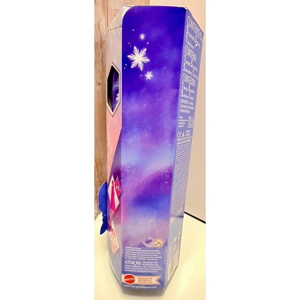 Mattel Disney Frozen Elsa Spin & Reveal Doll Kids Blue New 11 Surprises‎